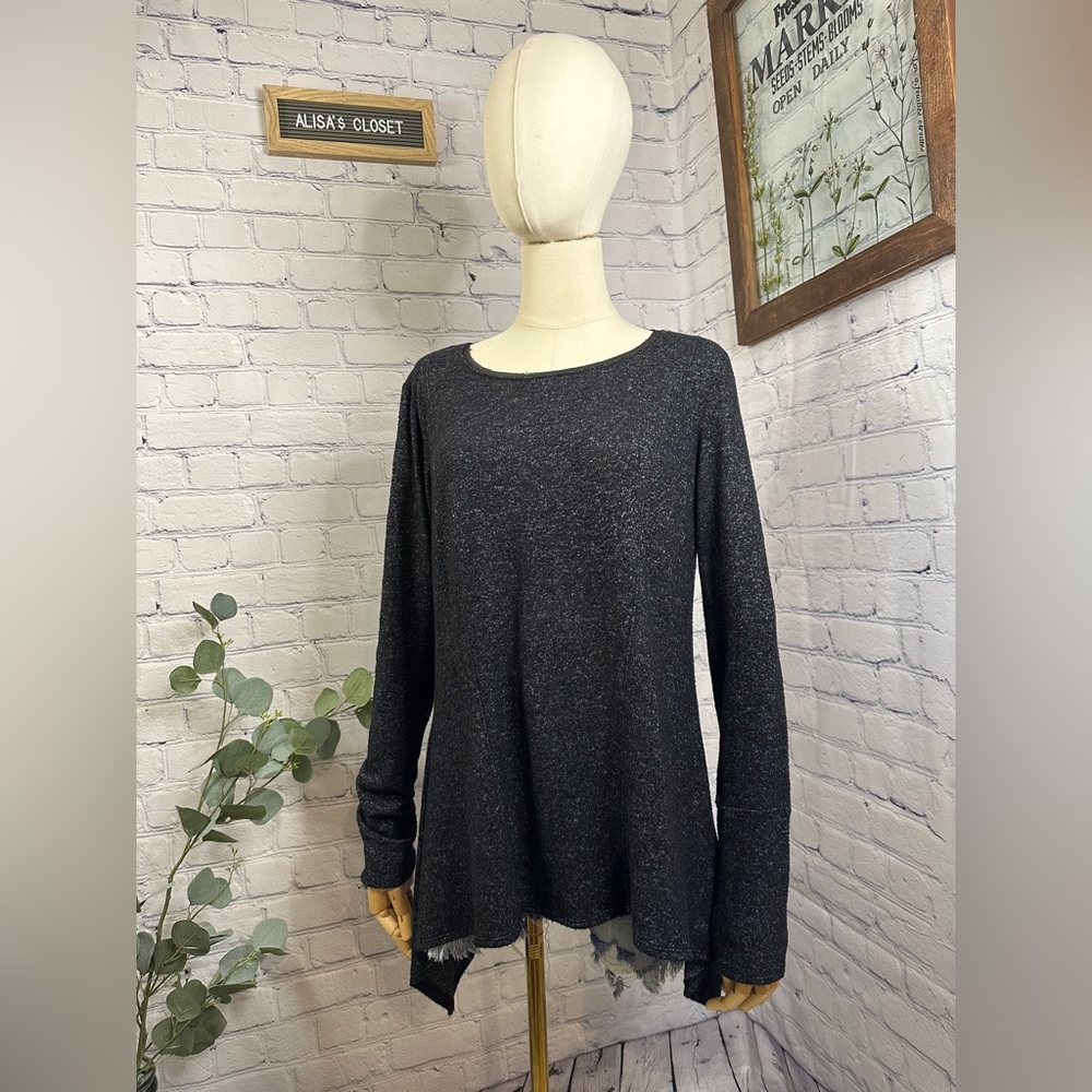 Simply Vera Wang long-sleeve Asymmetric hem tunic